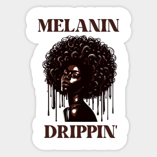 Melanin Drippin' Afrocentric Sticker